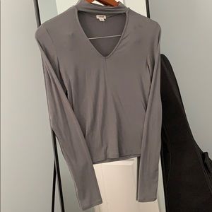 Grey Garage, V-neck with choker top